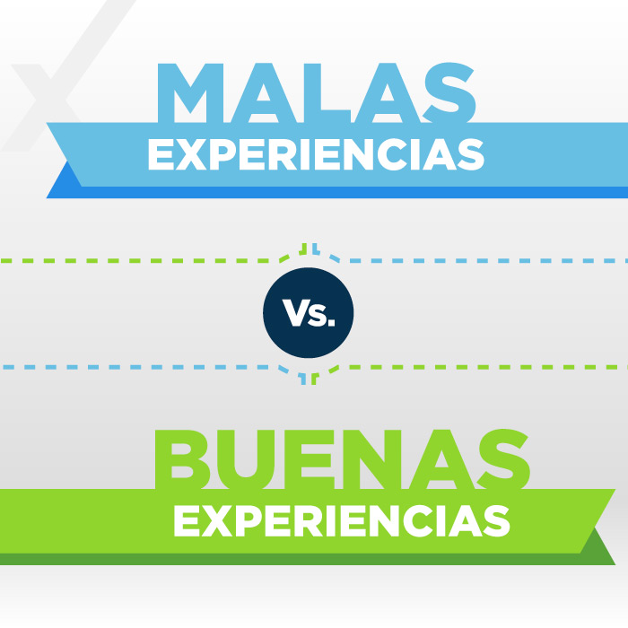 Infografía CX | Malas vs. Buenas experiencias